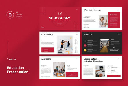 Education Presentation Template, Theme Google Slides, 12472, Education & Training — PoweredTemplate.com
