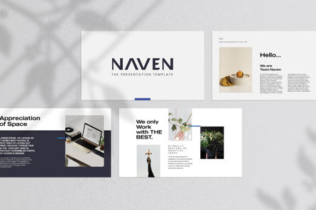Naven Minimal Google Slide Template, Slide 3, 12483, Business — PoweredTemplate.com
