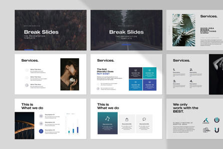 Naven Minimal Google Slide Template, Slide 9, 12483, Business — PoweredTemplate.com