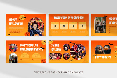 Halloween Festival - PowerPoint Template, スライド 2, 12484, Art & Entertainment — PoweredTemplate.com