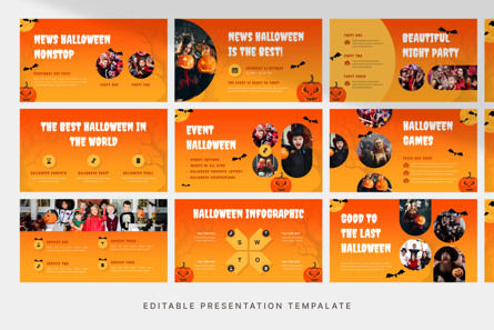 Halloween Festival - PowerPoint Template, 幻灯片 3, 12484, Art & Entertainment — PoweredTemplate.com