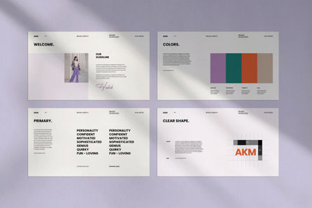 Brand Guidelines PowerPoint Template, Slide 4, 12491, Concetti del Lavoro — PoweredTemplate.com