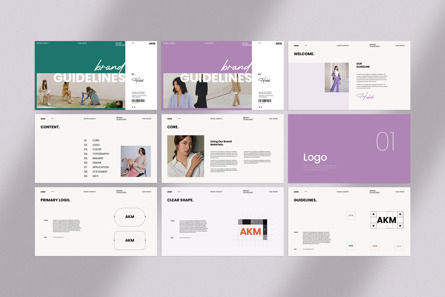 Brand Guidelines PowerPoint Template, Slide 5, 12491, Concetti del Lavoro — PoweredTemplate.com