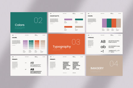 Brand Guidelines PowerPoint Template, Slide 6, 12491, Concetti del Lavoro — PoweredTemplate.com