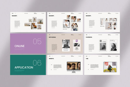Brand Guidelines PowerPoint Template, Slide 7, 12491, Concetti del Lavoro — PoweredTemplate.com