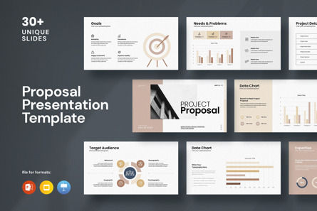 Project Proposal Presentation Template, 파워 포인트 템플릿, 12500, 비즈니스 — PoweredTemplate.com