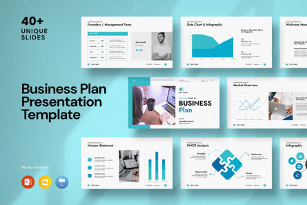 Business Plan Presentation Template, PowerPoint模板, 12501, 商业 — PoweredTemplate.com