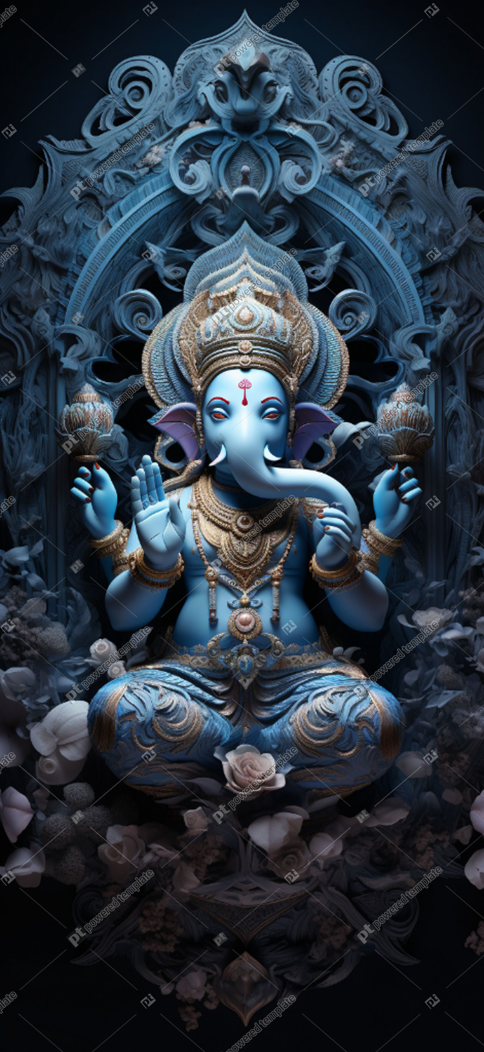 Lord Ganesha Black Idol Wallpaper Download | MobCup