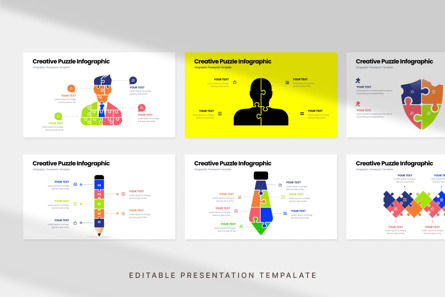 Creative Puzzle Infographic - PowerPoint Template, Folie 2, 12513, Business — PoweredTemplate.com