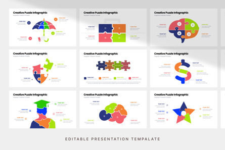 Creative Puzzle Infographic - PowerPoint Template, Slide 3, 12513, Bisnis — PoweredTemplate.com