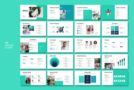 Pitch-Deck Google Slide Template, Diapositive 2, 12518, Business — PoweredTemplate.com