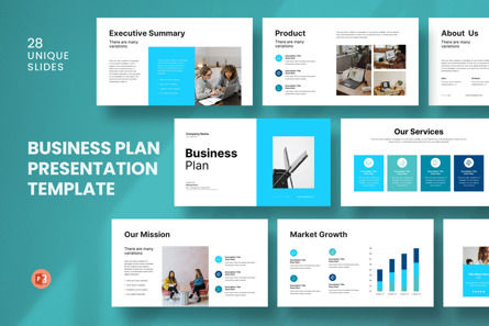 Business Plan Presentation Template, 파워 포인트 템플릿, 12525, 비즈니스 — PoweredTemplate.com