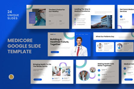 Medical Google Slide Template, Googleスライドのテーマ, 12531, ビジネス — PoweredTemplate.com