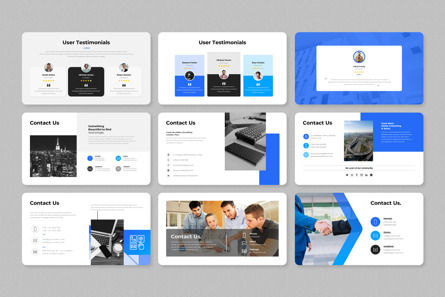 Multipurpose Business Google Slides Template, Deslizar 53, 12537, Negócios — PoweredTemplate.com