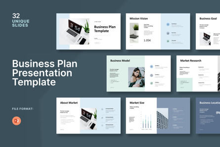 Business Plan Presentation Template, 파워 포인트 템플릿, 12541, 비즈니스 — PoweredTemplate.com