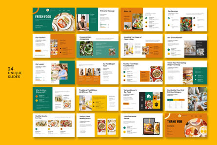 Fresh Food Presentation Template, Dia 5, 12542, Bedrijf — PoweredTemplate.com