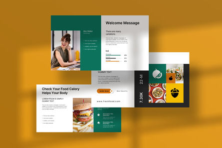 Fresh Food Google Slide Template, Folie 2, 12544, Business — PoweredTemplate.com