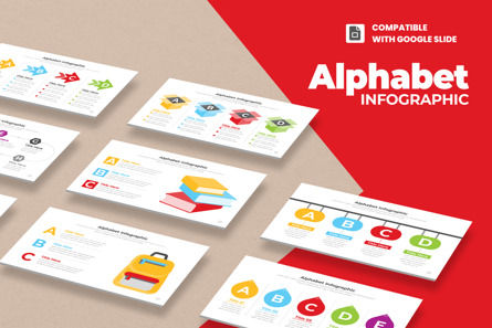 Comprehensive Alphabet Infographic Google Slide Template Set, Google Slides Thema, 12554, Business — PoweredTemplate.com