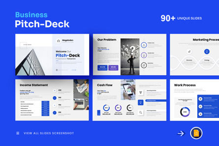 Pitch-Deck Google Slide Template, Google Presentaties-thema, 12557, Bedrijf — PoweredTemplate.com