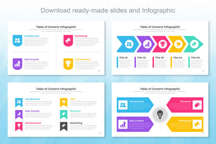 Table of Content Infographics Template Keynote, Diapositiva 4, 12558, Negocios — PoweredTemplate.com