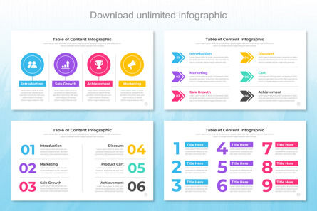 Table of Content Infographics Template Keynote, Deslizar 6, 12558, Negócios — PoweredTemplate.com