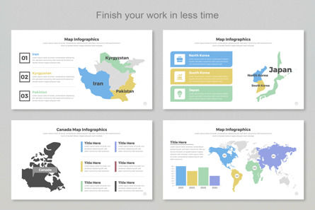 Map Infographic Templates PowerPoint Slide, スライド 5, 12562, ビジネス — PoweredTemplate.com