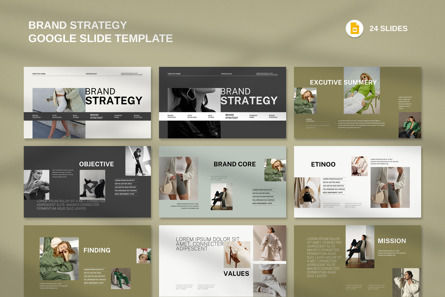 Brand Strategy Google Slide Template, Google Slides Thema, 12563, Business — PoweredTemplate.com