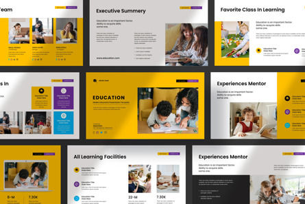Education Google Slide Template, Google Slides Theme, 12575, Business — PoweredTemplate.com