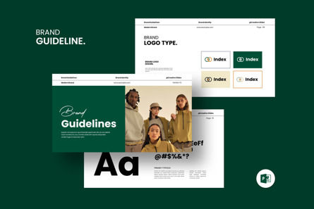 Index Brand Guidelines PowerPoint, PowerPoint Template, 12581, Business — PoweredTemplate.com