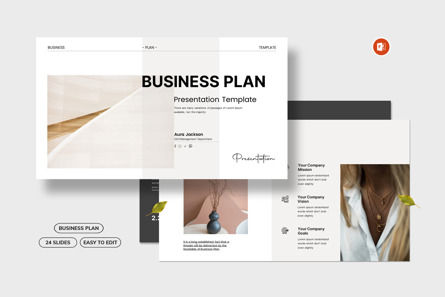 Business Plan Presentation Template, Modele PowerPoint, 12586, Business — PoweredTemplate.com