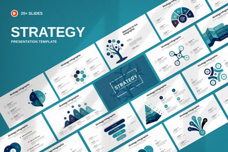 Strategy Infographic Presentation Template, Modelo do PowerPoint, 12588, Negócios — PoweredTemplate.com