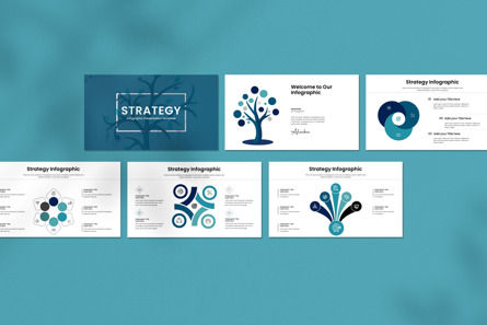 Strategy Infographic Presentation Template, Deslizar 3, 12588, Negócios — PoweredTemplate.com