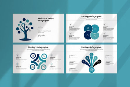 Strategy Infographic Presentation Template, Dia 8, 12588, Bedrijf — PoweredTemplate.com