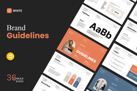 Brand Guidelines Google Slides Template, Theme Google Slides, 12598, Business — PoweredTemplate.com