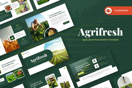 Agrifresh - Agriculture PowerPoint Template, 파워 포인트 템플릿, 12614, 자연 및 환경 — PoweredTemplate.com