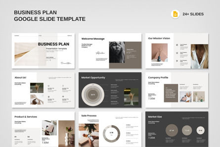 Business Plan Google Slide Template, Googleスライドのテーマ, 12620, ビジネス — PoweredTemplate.com