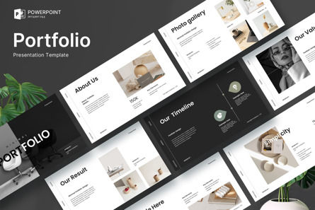 Portfolio Presentation Template, PowerPoint Template, 12622, Business — PoweredTemplate.com