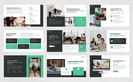 Consulto - Business Consulting PowerPoint Template, スライド 4, 12627, コンサルティング — PoweredTemplate.com