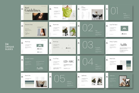Brand Guidelines Presentation Template, Slide 9, 12628, Bisnis — PoweredTemplate.com