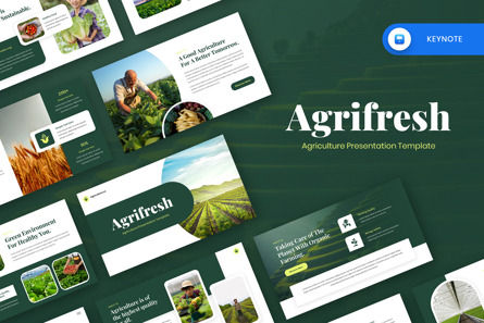 Agrifresh - Agriculture Keynote Template, Keynote-sjabloon, 12630, Natuur & Milieu — PoweredTemplate.com