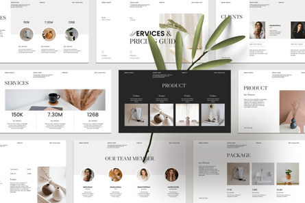 Services Pricing Guide Presentation Template, Templat PowerPoint, 12631, Bisnis — PoweredTemplate.com