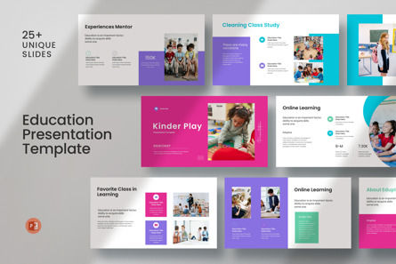 Education Presentation Template, Modele PowerPoint, 12633, Business — PoweredTemplate.com