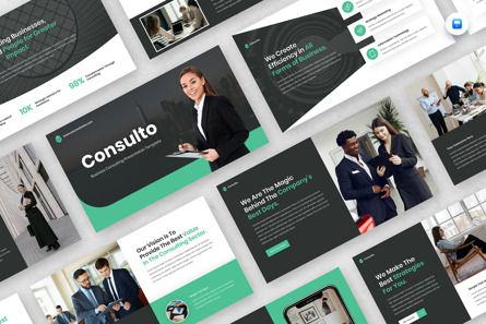 Consulto - Business Consulting Keynote Template, Apple基調講演テンプレート, 12646, コンサルティング — PoweredTemplate.com