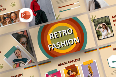 Retro Fashion - PowerPoint Template, PowerPointテンプレート, 12649, ビジネス — PoweredTemplate.com