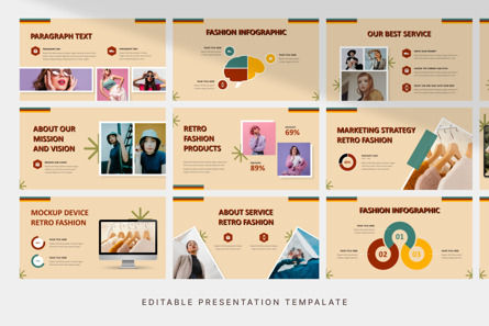 Retro Fashion - PowerPoint Template, Folie 3, 12649, Business — PoweredTemplate.com