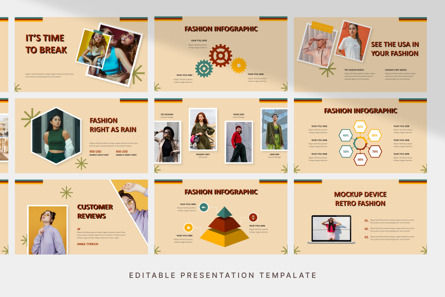 Retro Fashion - PowerPoint Template, Dia 4, 12649, Bedrijf — PoweredTemplate.com
