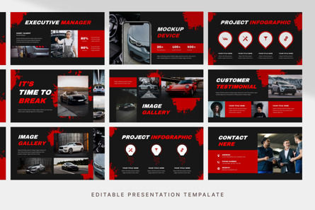 Automotive - PowerPoint Template, Deslizar 4, 12650, Negócios — PoweredTemplate.com