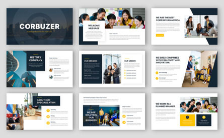 Corbuzer - Business PowerPoint Template, スライド 2, 12651, ビジネス — PoweredTemplate.com