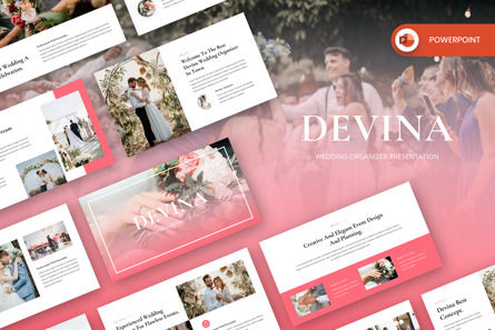 Devina - Wedding Organizer PowerPoint Template, 파워 포인트 템플릿, 12656, 비즈니스 — PoweredTemplate.com
