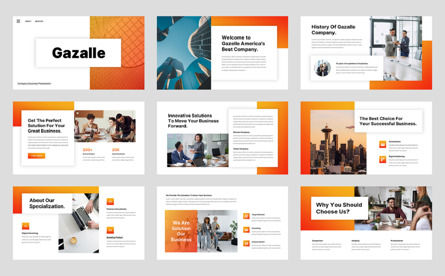 Gazalle - Company Business Google Slide Template, Slide 2, 12657, Lavoro — PoweredTemplate.com